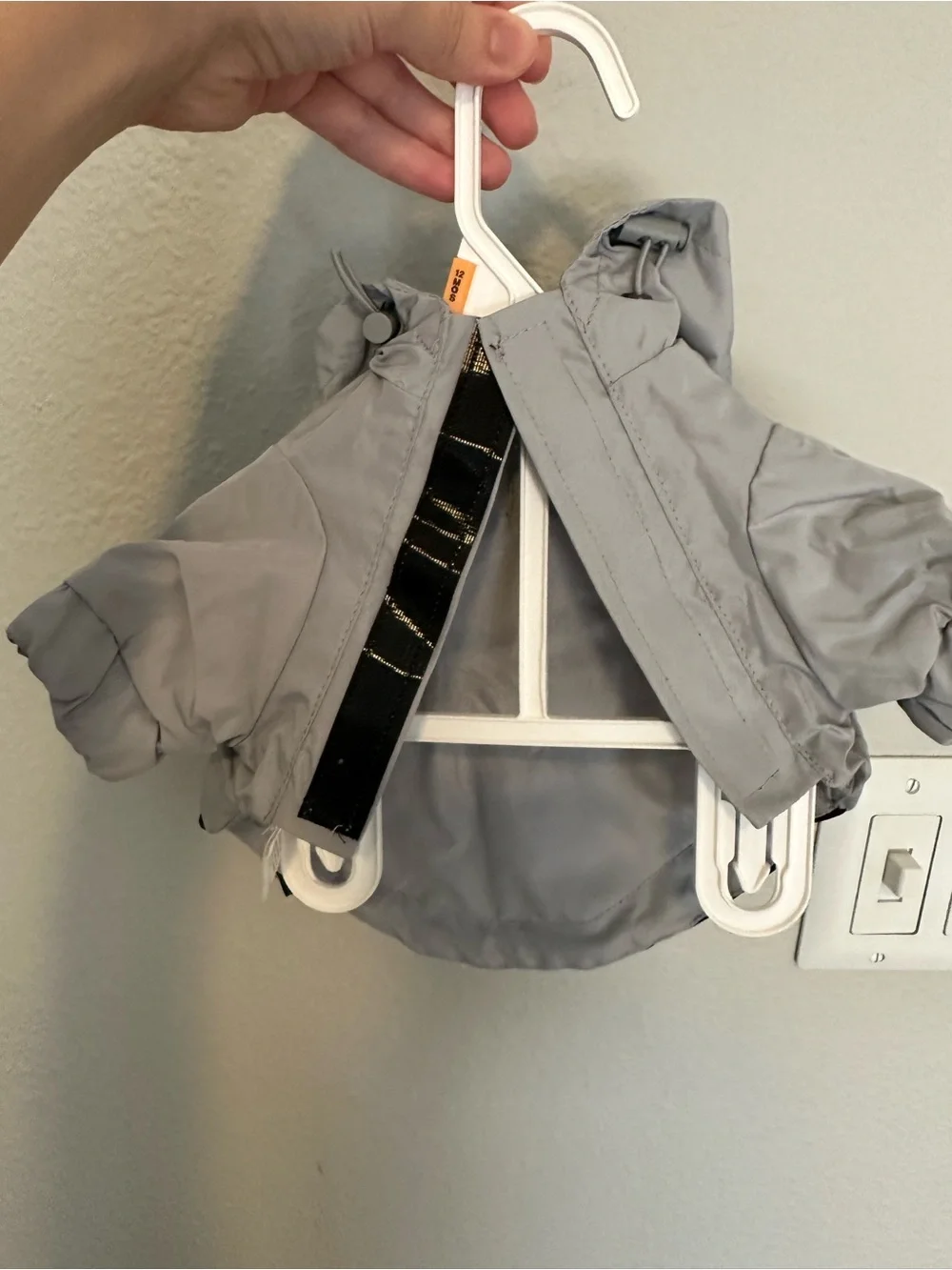Reebok dog’s Gray and Black rain Jacket